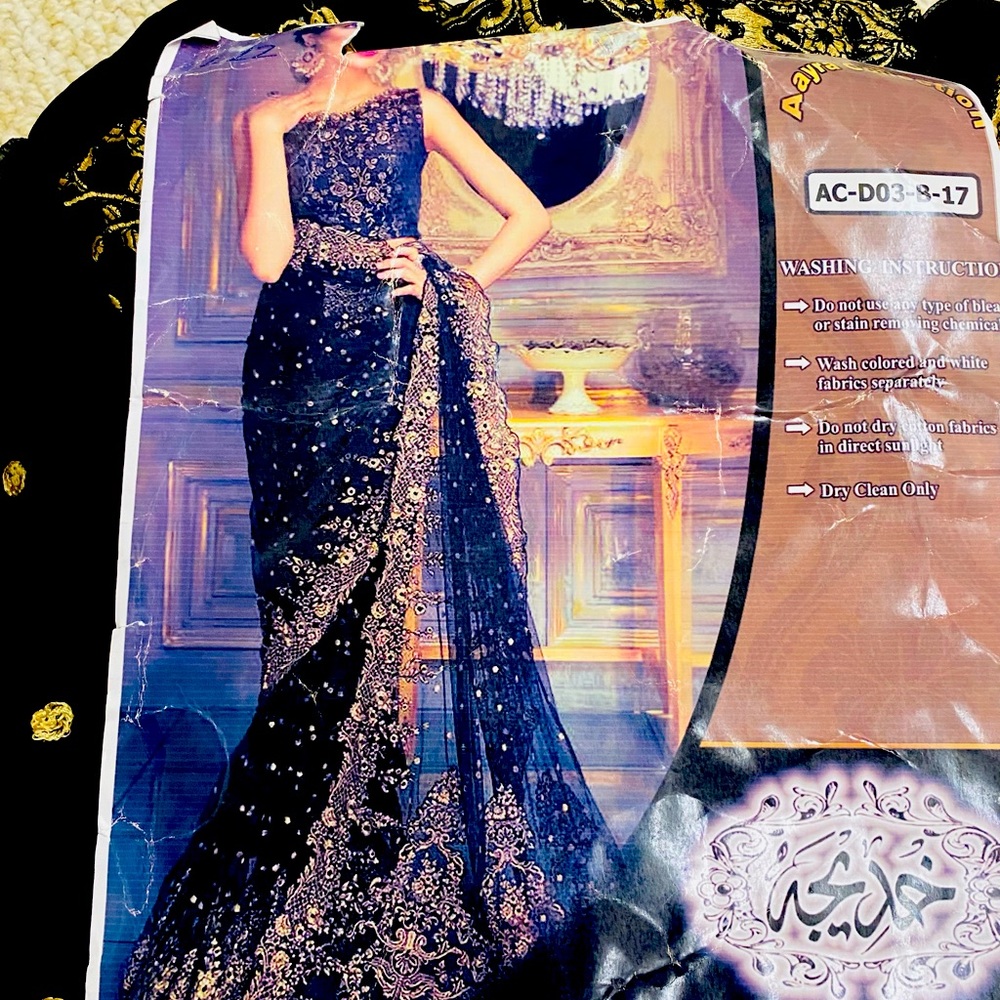 Pakistani chiffon saree .